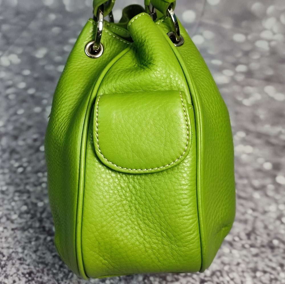 TALBOTS Shoulder Hand Bag Satchel HOBO Light Green High Quality Leather NWOT - Picture 5 of 12